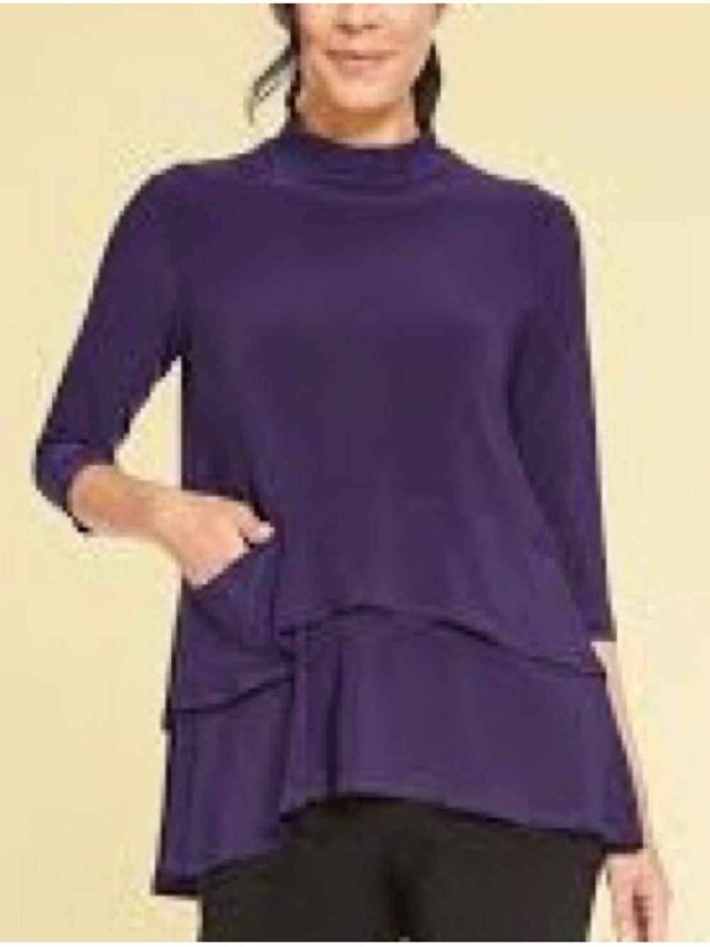 Sympli Waterfall Top in a deep purple/plum shade Size 6